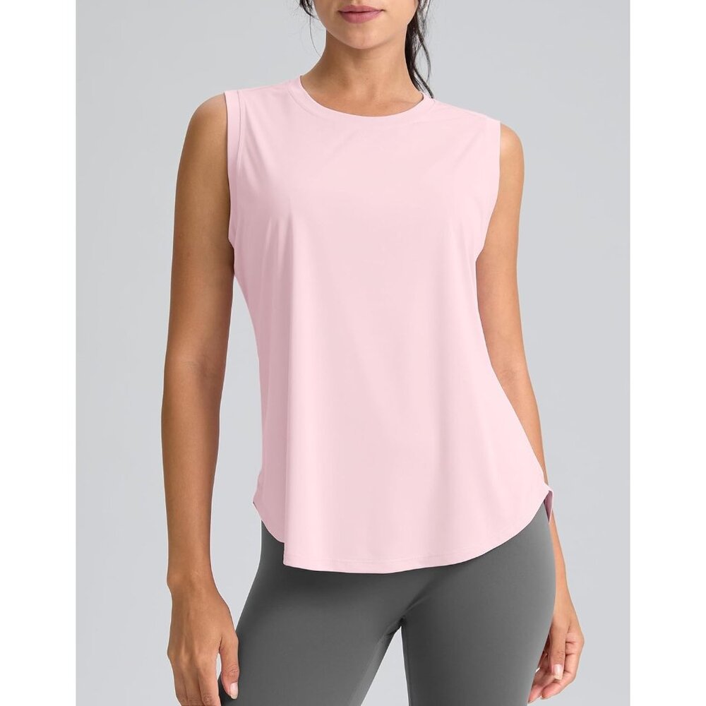 〽️Women's Pink Pull Over Sleeveless Breathable Running Yoga Tennis Tank Top